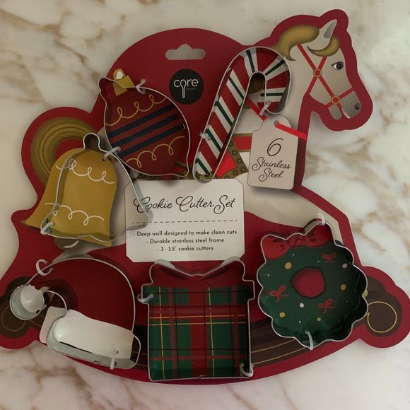 Stainless Steel Cookie Cutters, Comfort Grip Cutter, & 3 piece Bamboo Utensils - Picture 2 of 9